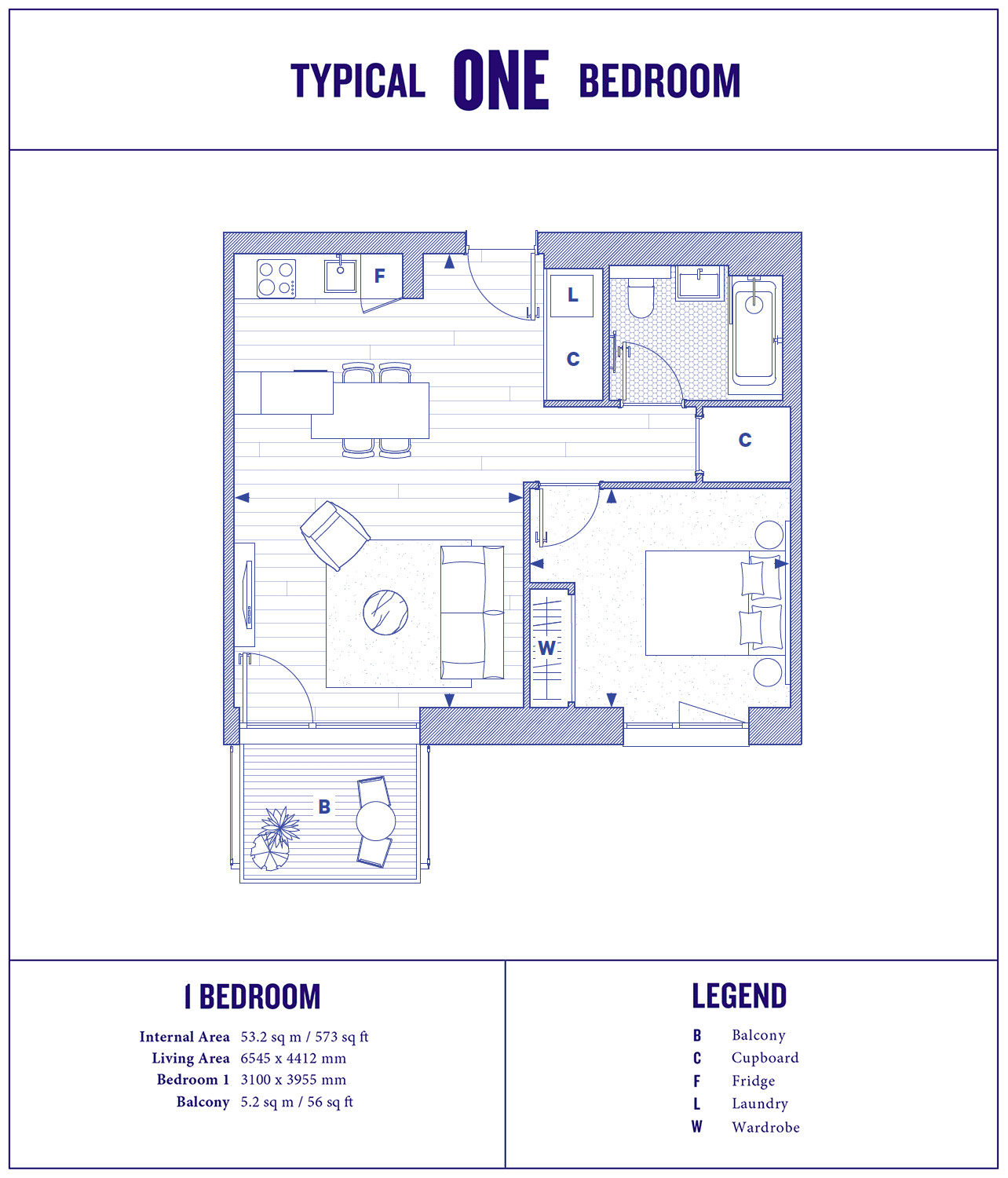 1 Bed Floorplan Large