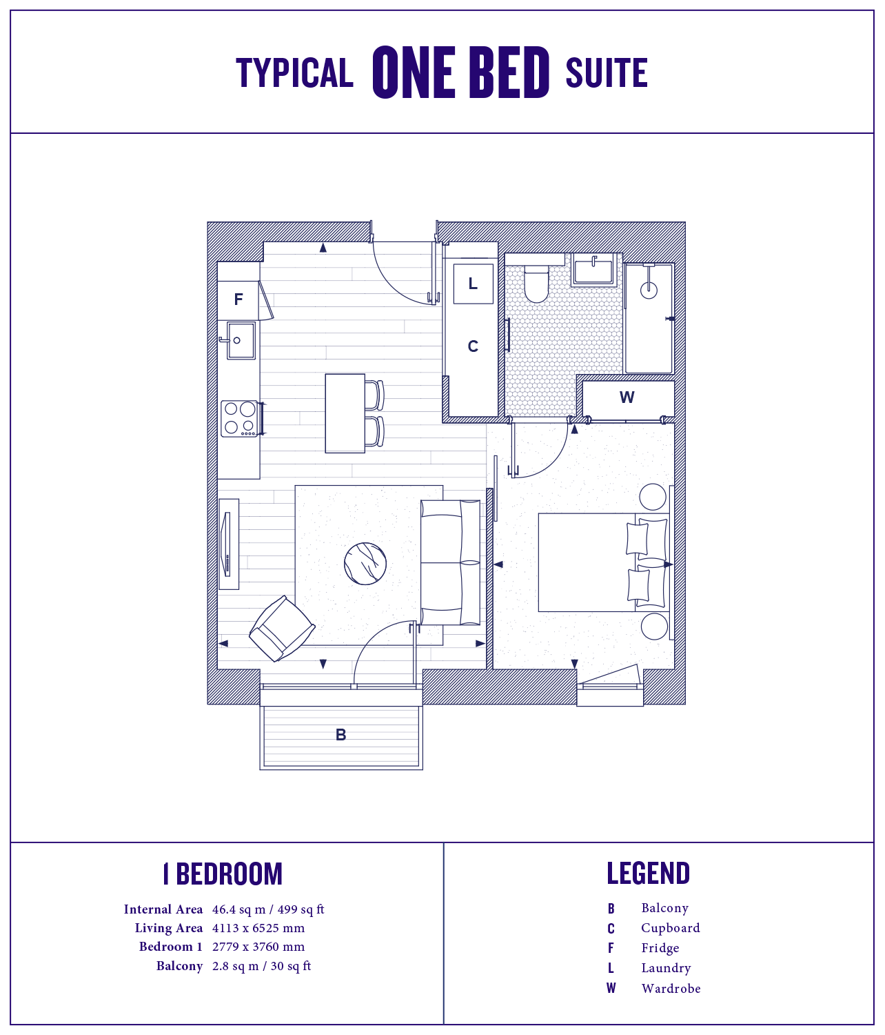 1 Bed Floorplan Large